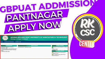 Pantnagar University Application form Apply now process 2024 | GBPUAT Form 2024 kaise bhare 2024