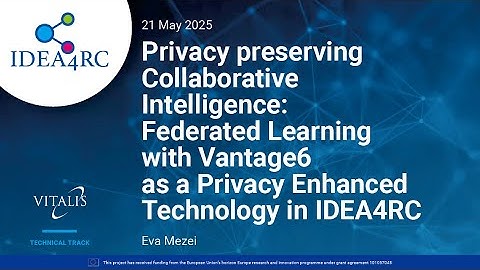 Federated Learning with Vantage6 as a Privacy Enhanced Technology in IDEA4RC