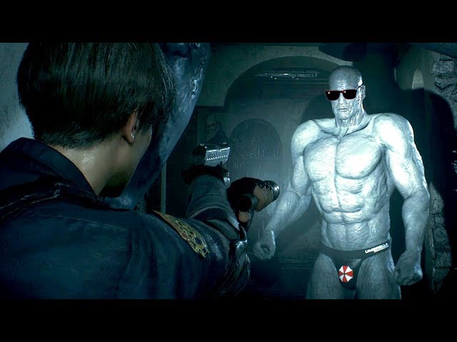 Resident Evil 2 speedo mod for Mr. X is rather terrifying