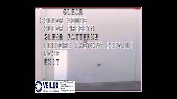 How to do a factory restore or reset on a Veilux PTZ camera.