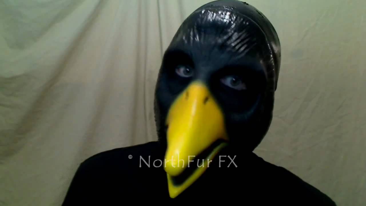 Foam Latex Crow Face Prosthetic Mask - YouTube