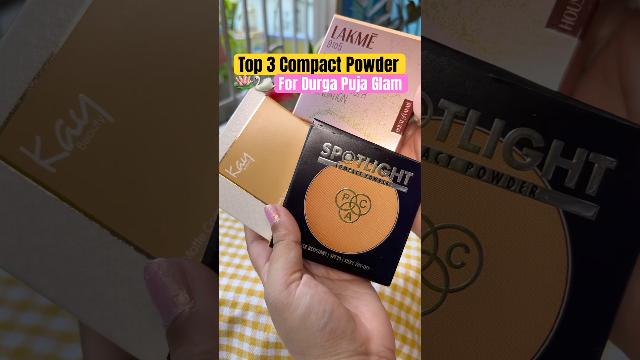 😍My Top 3 FACE POWDERS for Fair–Medium Skin | Durga Puja Glam Guide Ep.2 🪷✨