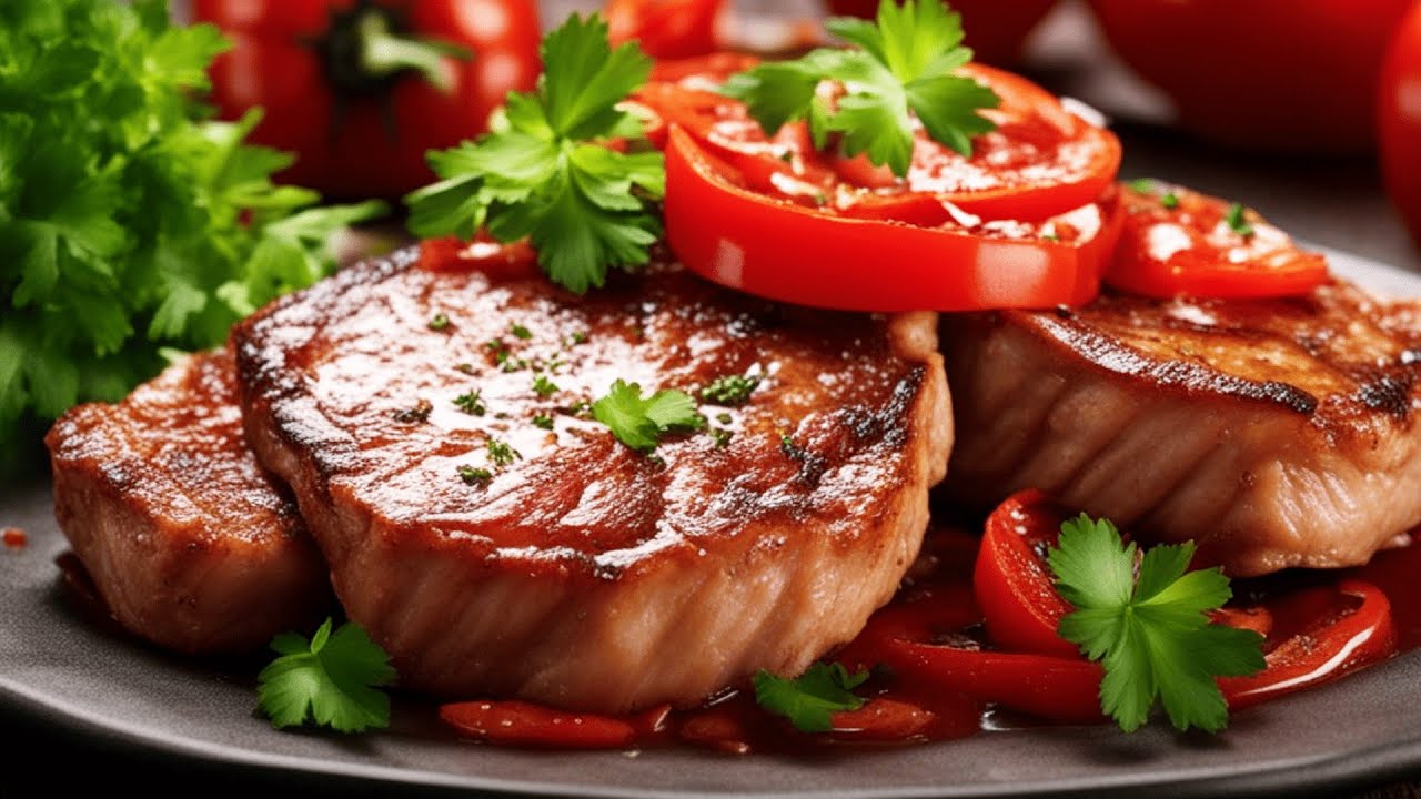 EASY PanFried Pork Steaks Recipe (Fried Pork Steaks with Vegetables