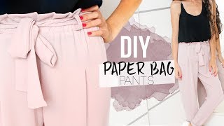 DIY PAPER BAG PANTS | Cómo hacer un pantalón con lazo en la cintura 🎀 -  YouTube