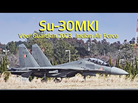 [ASMR 百里基地] 速報版 インド空軍 Su-30MKI戦闘機・ヴィーア・ガーディアン2023共同訓練　Indian Air Force Su-30MKI ・ Veer Guardian 2023