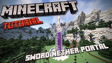 Minecraft How to build a Nether Sword Portal (Tutorial)