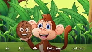 Video thumbnail of "Die Affen rasen durch den Wald - Wo ist die Kokosnuss ? - Kinderlieder zum mitsingen- Kinderparty"