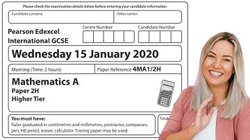January 2020 Paper 2H - Edexcel IGCSE Mathematics (4MA1) - Complete Walkthrough