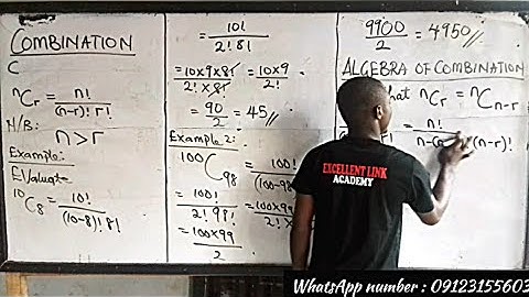 COMBINATION (mathematics) Full Tutorial #combination #excellentlinkacademy.