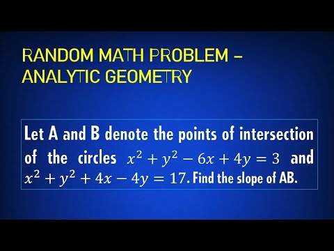 Random Math Problem: Analytic Geometry - YouTube