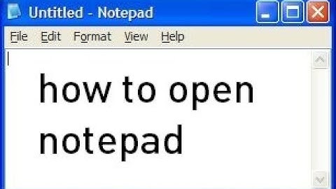 how to open notepad on windows 7