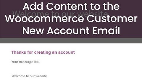 Add Content to the WooCommerce Customer New Account Email