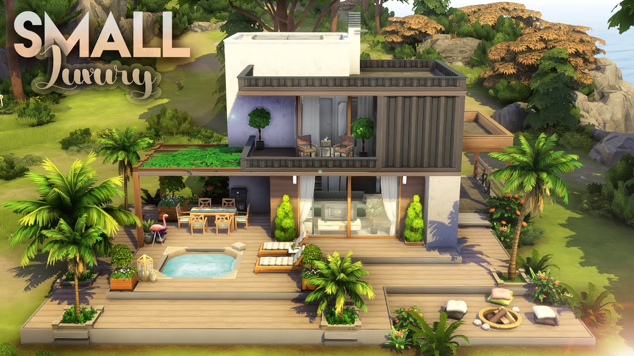 SMALL LUXURY HOUSE #4 | NO CC | The Sims 4: Speed Build