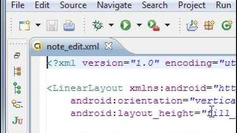 Android NotePad Tutorial video 8/16