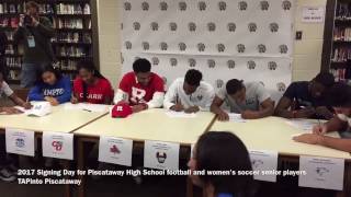 Piscataway Football and Women s Soccer Players Commit to College Athletics