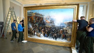 Реставрация картины К.Е. Маковского «Народное гулянье во время Масленицы на Адмиралтейской площади»