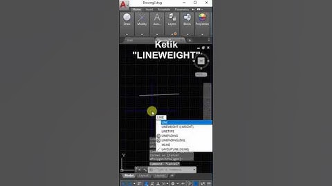 Cara Menampilkan Ketebalan Garis Pada Autocad #shorts