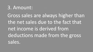 7 DIFFERENCE BETWEEN GROSS SALES AND NET SALES