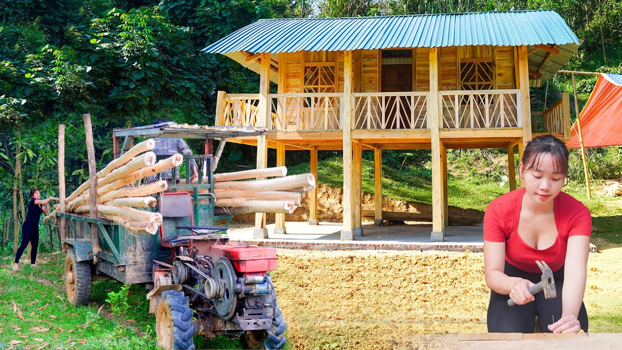 200 Days To Build New Wooden House -/Start to Finish Alone Build a House.../Video Timelpase