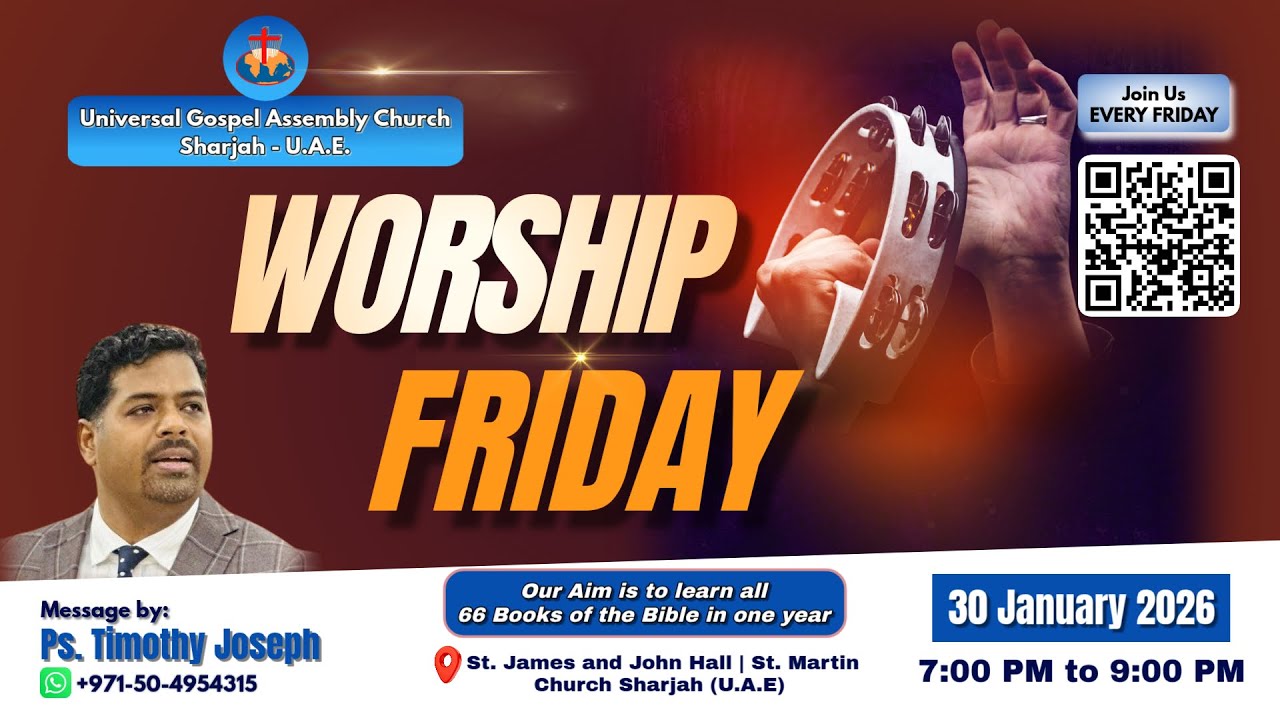 Worship Friday - UGA Church, Sharjah (30-01-2026)