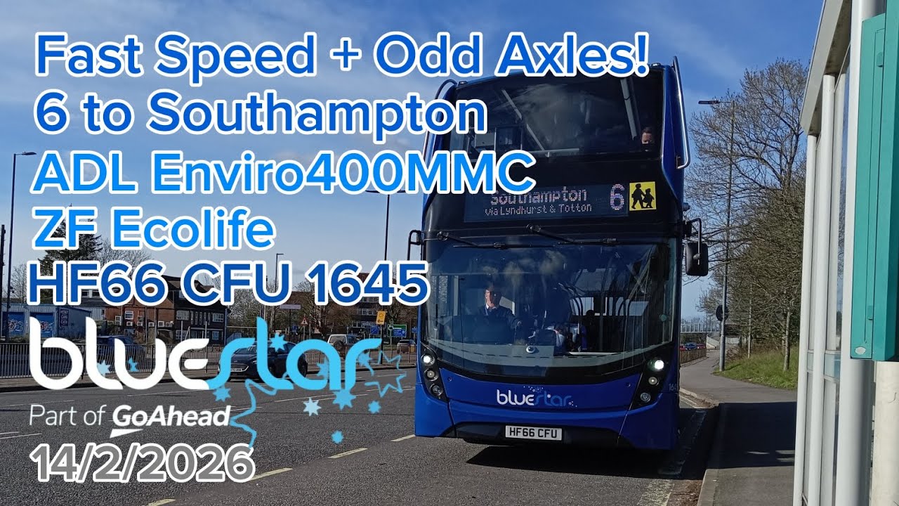 Fast Speed + Odd Axles! | ADL Enviro400MMC ZF | HF66 CFU 1645 | 14/2/2026