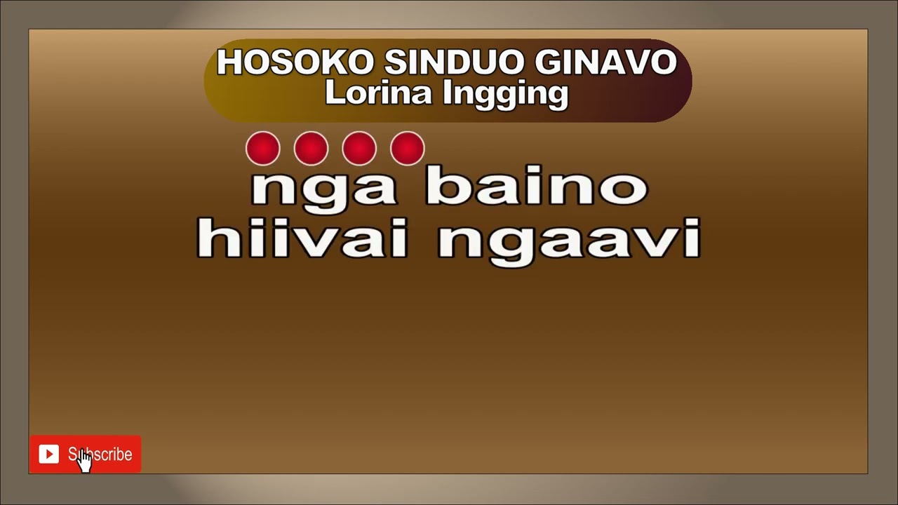 HOSOKO SINDUO GINAVO Lorina Ingging Key A