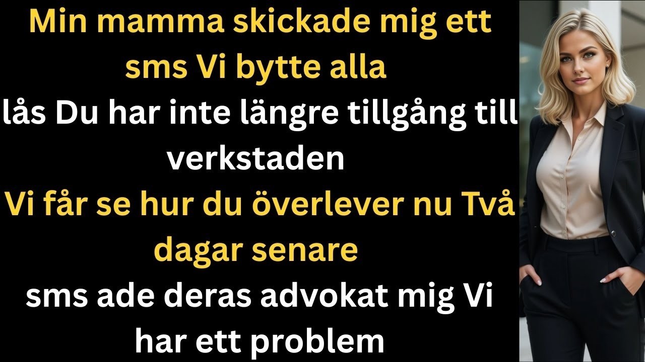 Klockan var elva på kvällen när min mamma skickade ett SMS: "Fastigheten är såld. Vi byter lås på verkstaden. Du är utelåst nu. Haha." De trodde att de hade vunnit, att de äntligen kunde stänga...