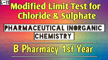 Modified limit test for chloride and sulphate। limit test for chloride। limit test for sulphate।