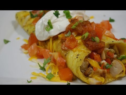 Late Nights: ASMR Chicken Fajita Omelette & Cheesy Bacon Omelette | Food Porn