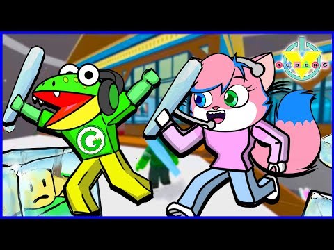 VTubers Alpha Lexa Vs. Gus FROZEN ICE Let's Play Roblox Icebreaker