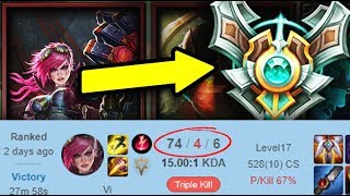PLACING A MASTERS PLAYER IN A SILVER GAME (70+ KILLS) - League of Legends
