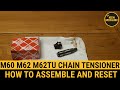 BMW E38 E39 M60 M62 M62TU how to reset, lock or assemble install timing chain tensioner Timing guide