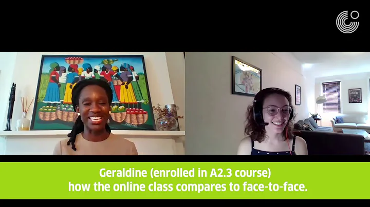 Our student Geraldine talks about the online learning platform.
