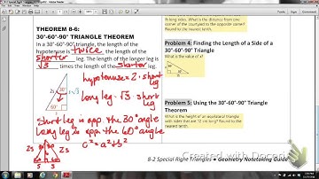 MATHIS GEOM Lesson 8-2 Special Right Triangles