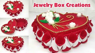 Ide Kreatif - Kreasi Tempat Perhiasan Dari Kain Flanel || Wadah Serba Guna || Jewelry Box Creations