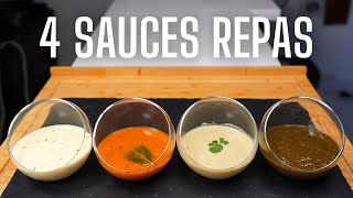 4 DELICIEUSES SAUCES EXPRESS POUR VOS REPAS (VIANDES & ACCOMPAGNEMENTS)