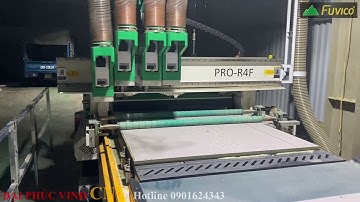 BÀN GIAO MÁY CNC NESTING 4 ĐẦU HOLZTEK BẢN CAO CẤP NHẤT TẠI HÀ NỘI PRO-R4F FULL LINE
