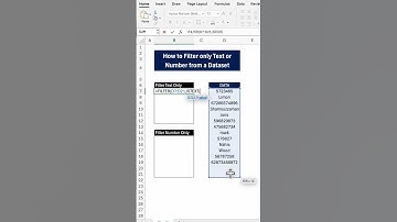 Filter Text Only OR Numbers Only Cells from a List in Microsoft #excel #shorts  #exceltricks