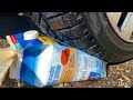 Crushing Crunchy & Soft Things by Car! EXPERIMENT: Car vs Almond Milk