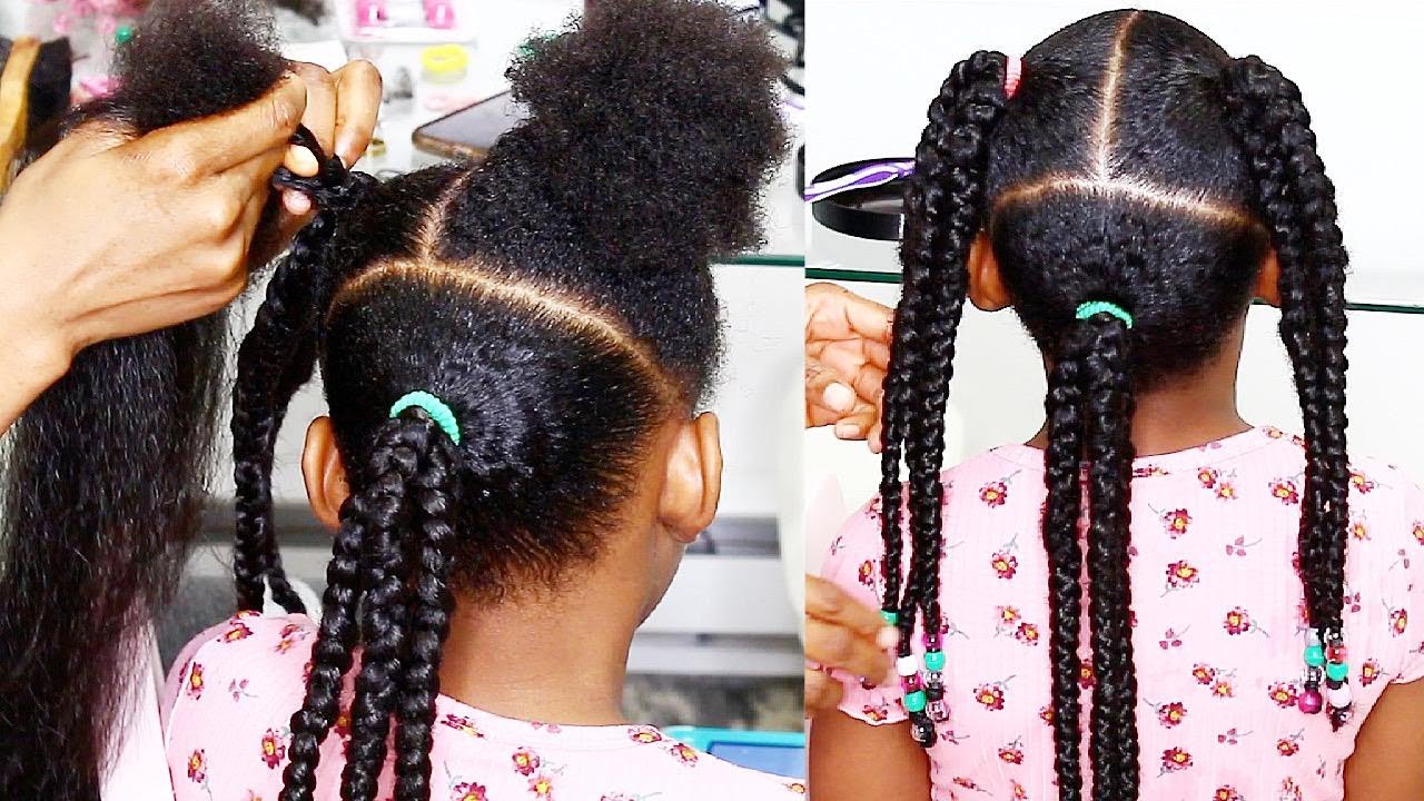 3 Easy styles for Box Braids - YouTube
