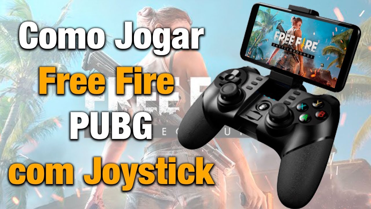 Controle Para Jogar Free Fire Bluetooth Sem Fio Android - v8