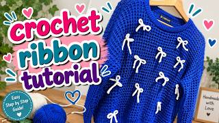 How to Crochet a Ribbon 🎀 | Easy Step-by-Step Tutorial for Beginners