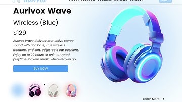 Aurivox | Figma Design | Headphones Brand | Modern UI/UX Prototype 2025