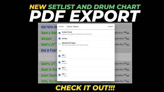How to Use the Setlist PDF export in Drum Chart Builder 1.29