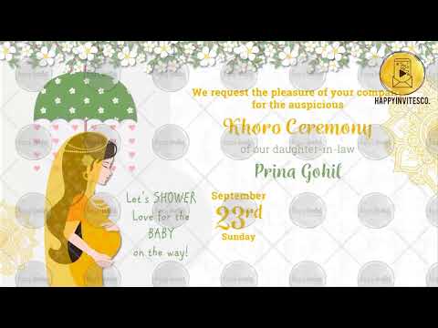 Indian Baby Shower Invitation Godh Bharai Happy Invites Video