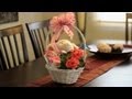 How to Decorate a White Wicker Basket to Put on Display for a Shower : Decorations for the House