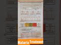 maleria treatment chart #community health officer #treatment chart #youtube #youtube #shortfeed