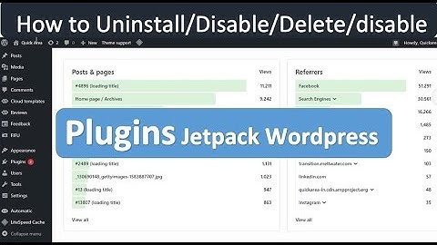 How to Disable jetpack Delete Plugins wordpress #jetpacks #wordpress