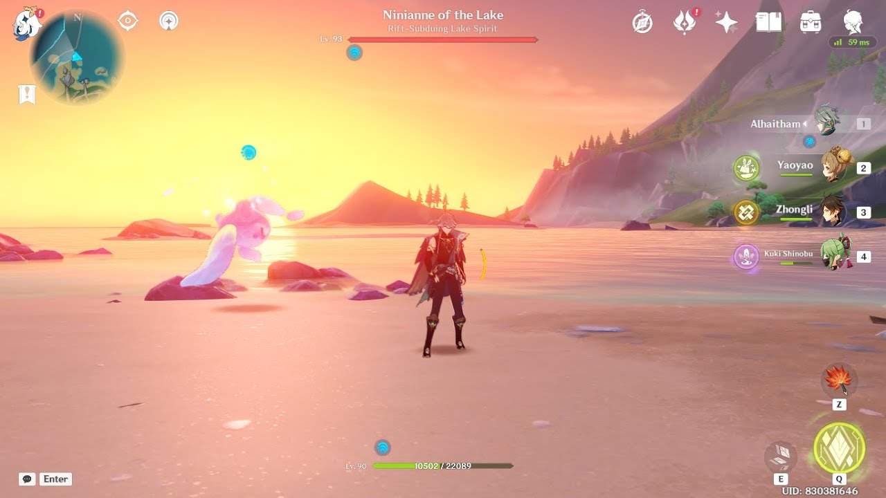 Ninianne of the Lake destroyed by Alhaitham