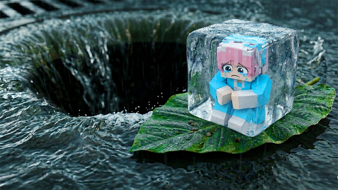 ATUN MEMBEKU JADI BALOK ES di MINECRAFT ft@BANGJBLOX 